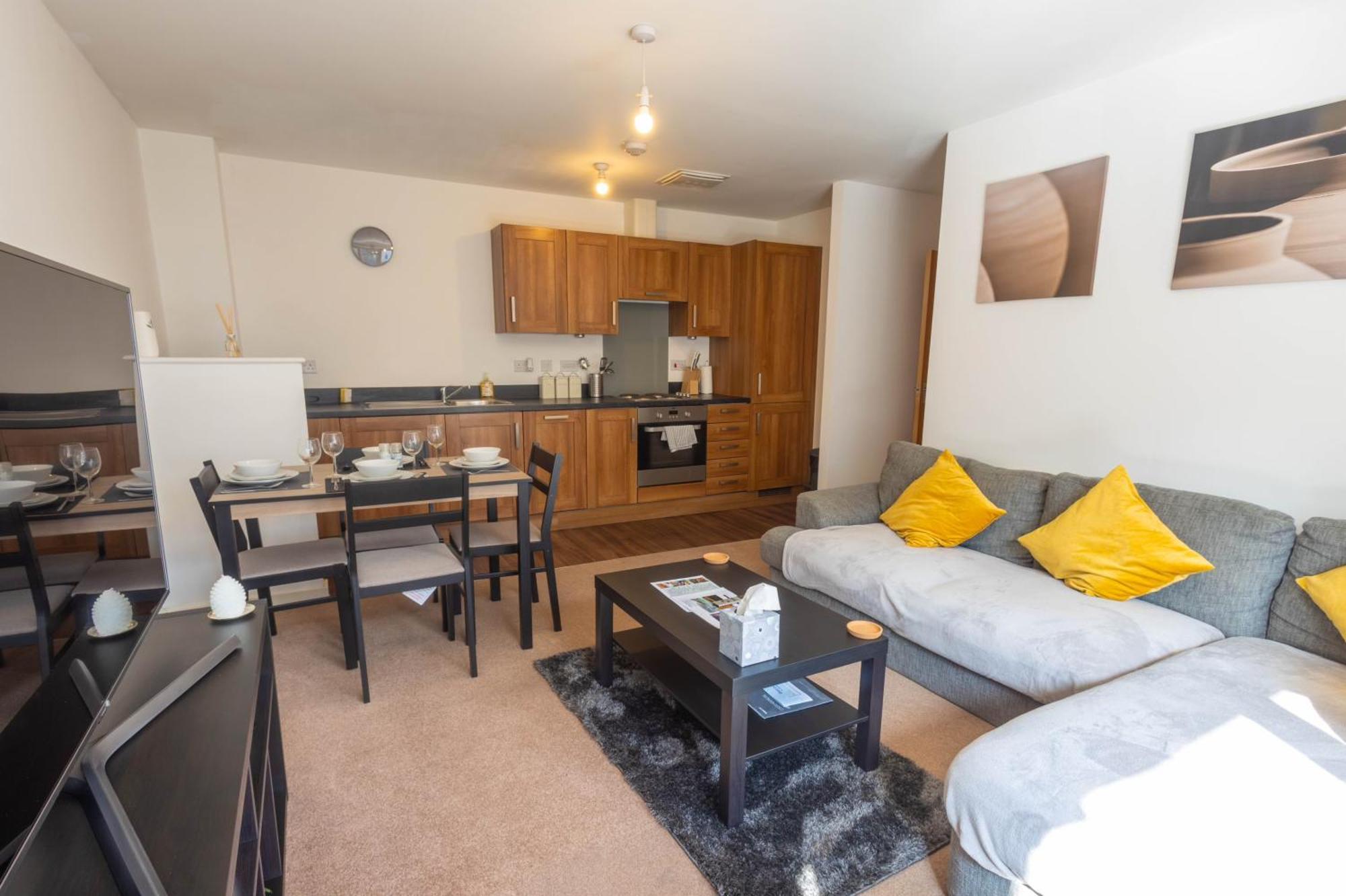 Stylish 2br Flat - Free Gym - Contractors Apartamento